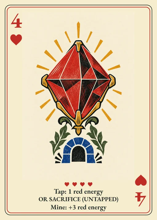 Four of Hearts gem
